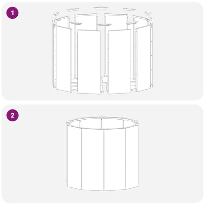 Planter White 60 x 60 x 50 cm Steel