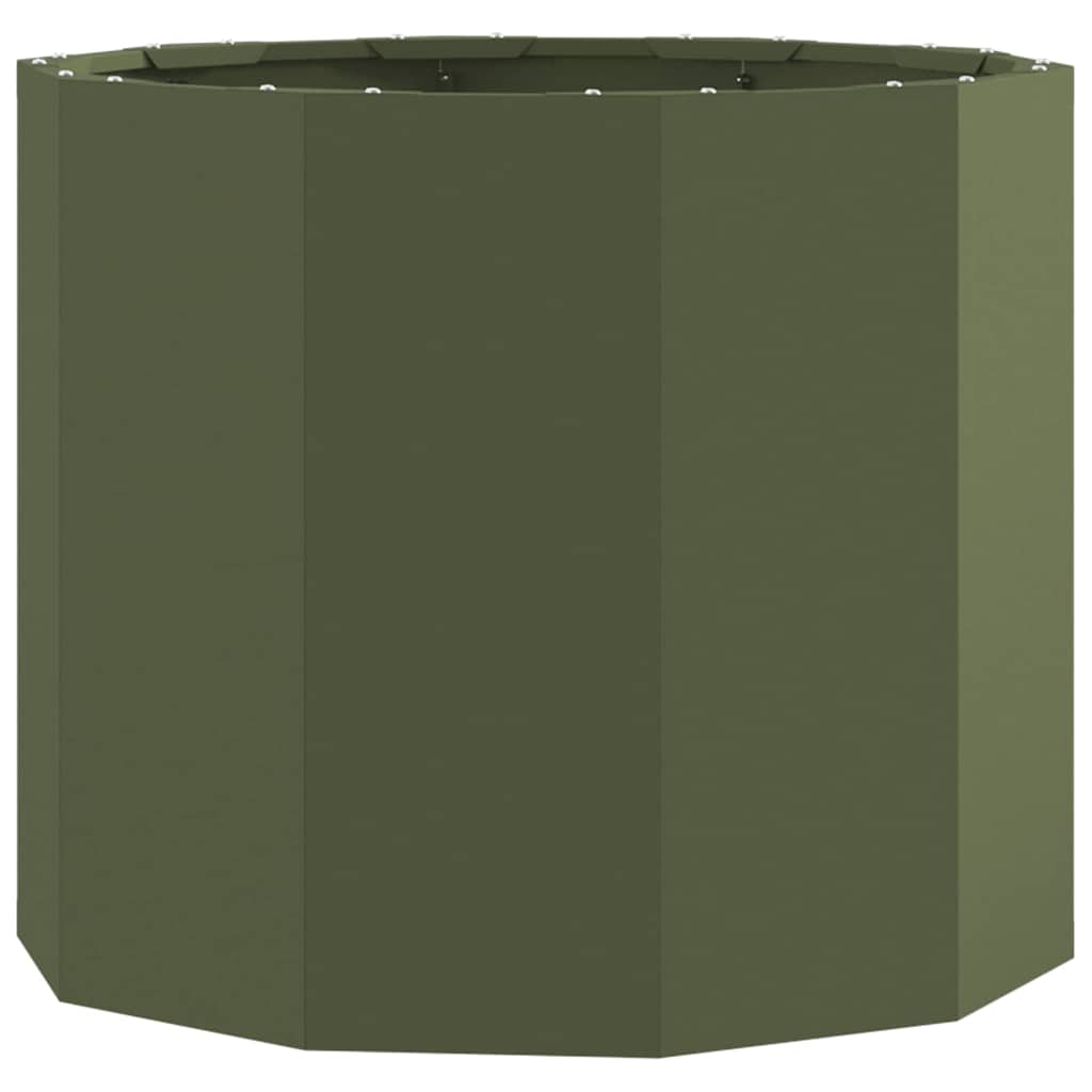 Planter Olive Green 60 x 60 x 50 cm Steel