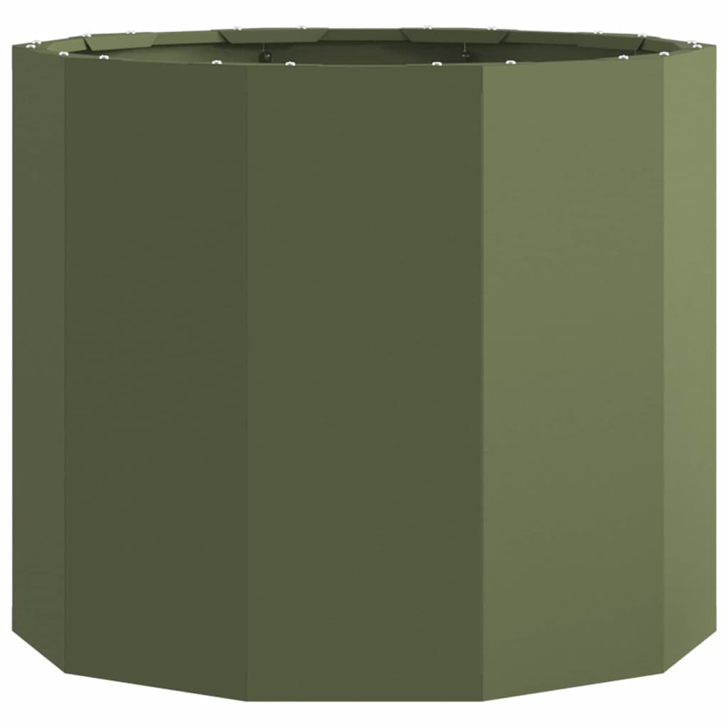 Planter Olive Green 60 x 60 x 50 cm Steel