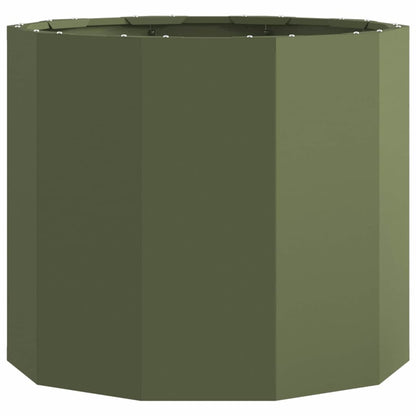 Planter Olive Green 60 x 60 x 50 cm Steel