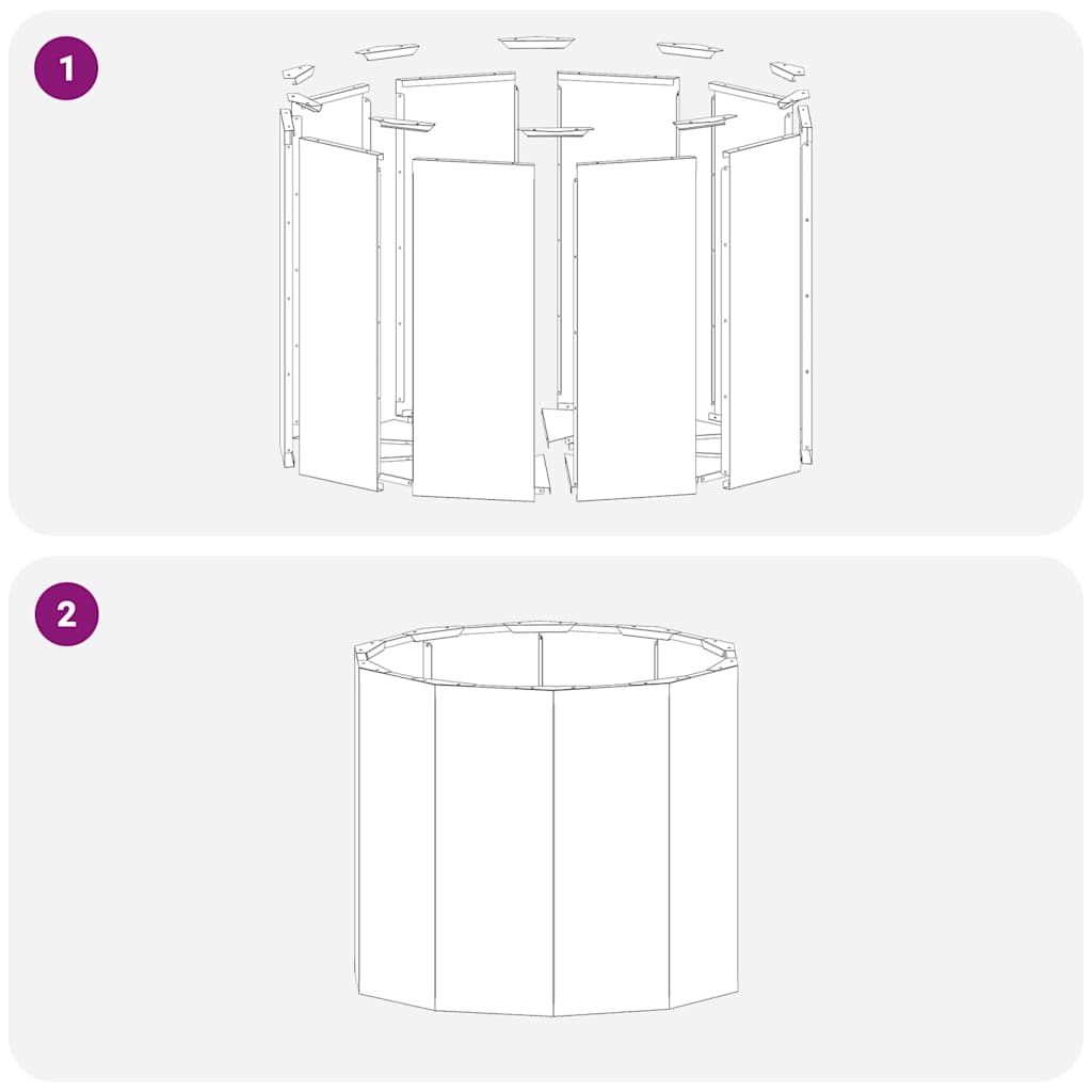 Planter Silver 60 x 60 x 50 cm Stainless Steel