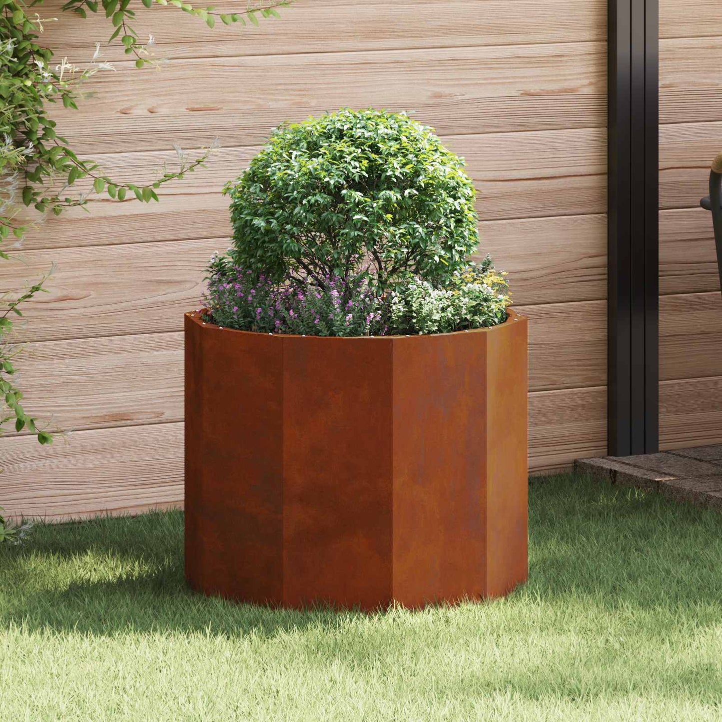 Planter Rusty 60 x 60 x 50 cm Weathering Steel