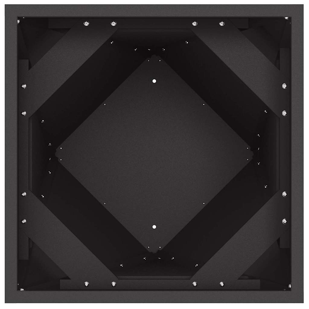 Planter Black 30 x 30 x 75 cm Steel