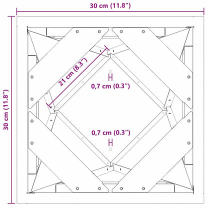 Planter White 30 x 30 x 75 cm Steel