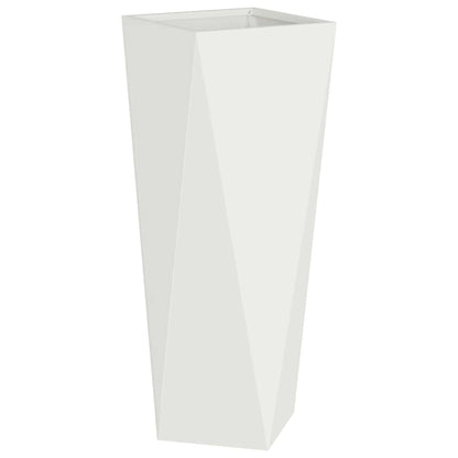 Planter 2 pcs White 30 x 30 x 75 cm Steel