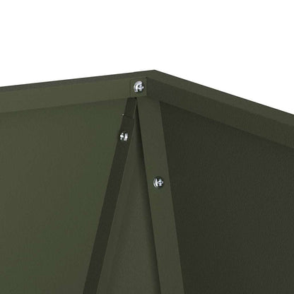 Planter 2 pcs Olive Green 30 x 30 x 75 cm Steel