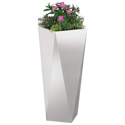 Planter Silver 30 x 30 x 75 cm Stainless Steel