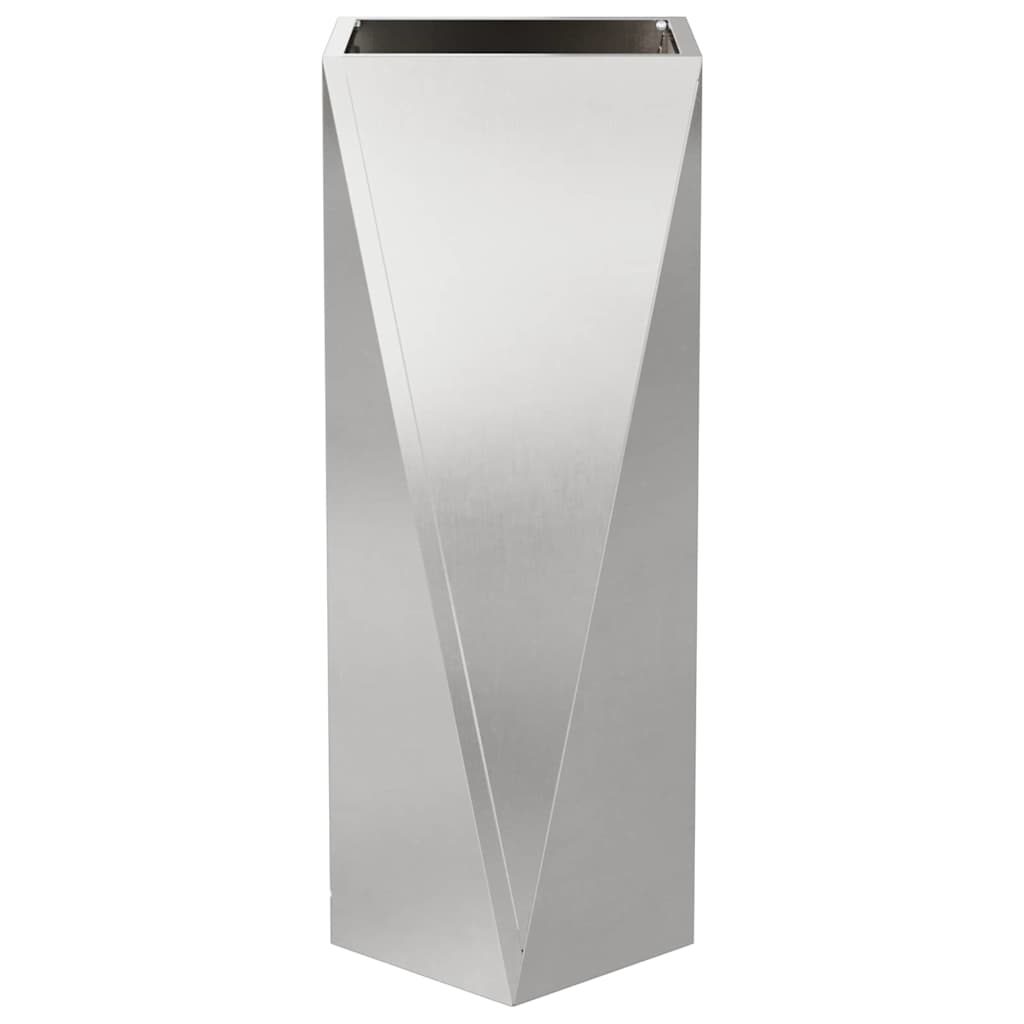 Planter 2 pcs Silver 30 x 30 x 75 cm Stainless Steel