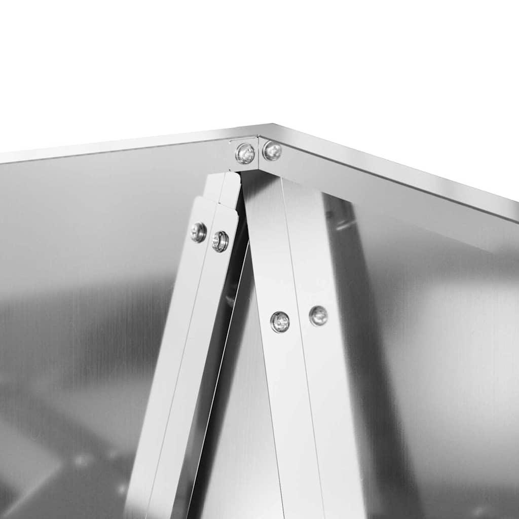 Planter Silver 30 x 30 x 75 cm Galvanised Steel
