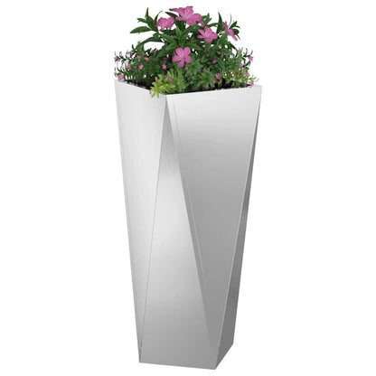Planter Silver 30 x 30 x 75 cm Galvanised Steel
