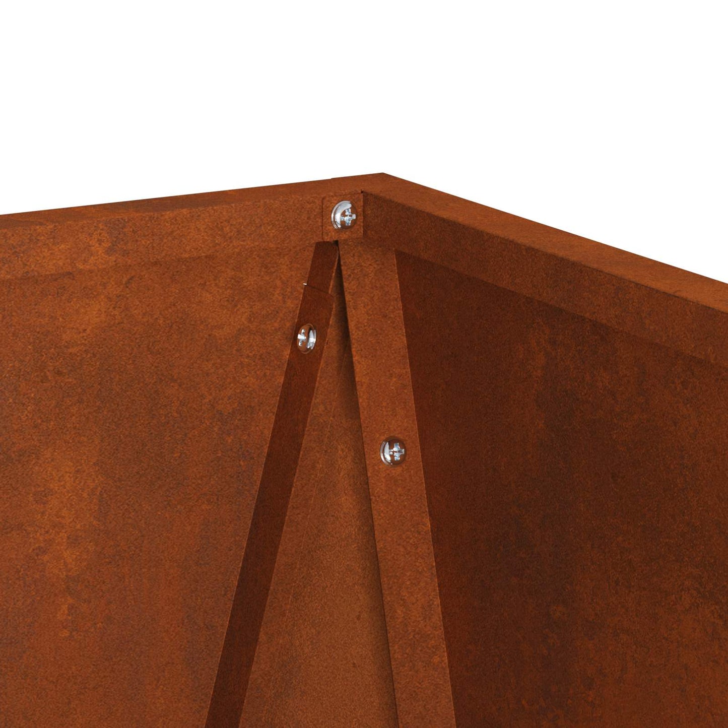 Planter 2 pcs Rusty 30 x 30 x 75 cm Weathering Steel