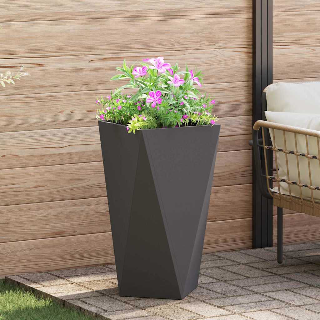 Planter Black 40 x 40 x 75 cm Steel