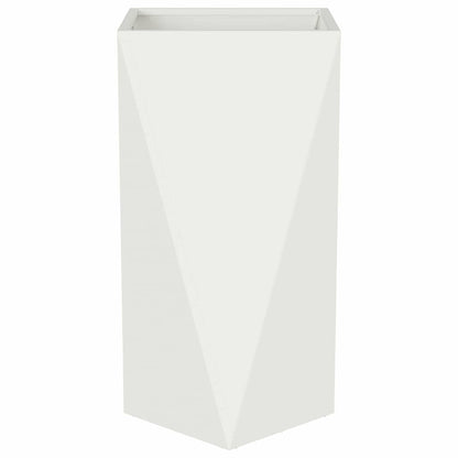 Planter White 40 x 40 x 75 cm Steel