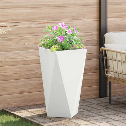 Planter 2 pcs White 40 x 40 x 75 cm Steel