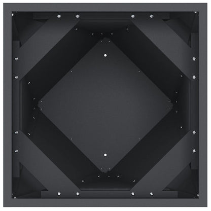 Planter 2 pcs Anthracite 40 x 40 x 75 cm Steel