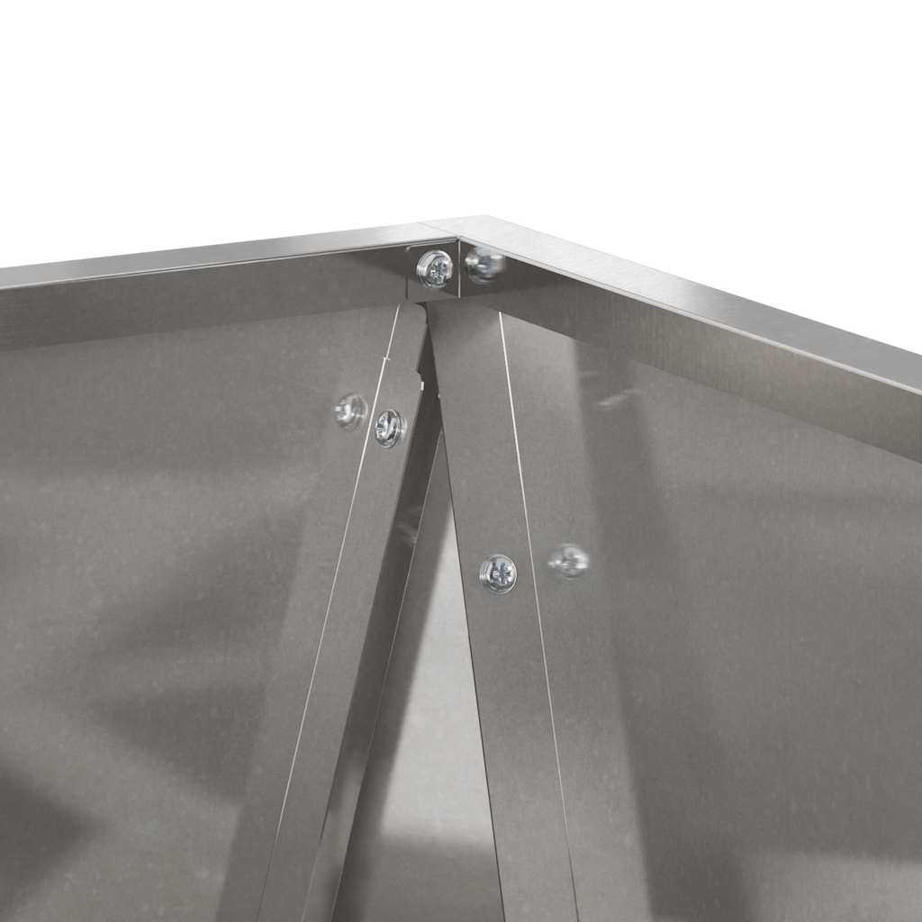 Planter 2 pcs Silver 40 x 40 x 75 cm Stainless Steel