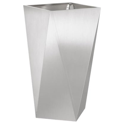 Planter 2 pcs Silver 40 x 40 x 75 cm Stainless Steel