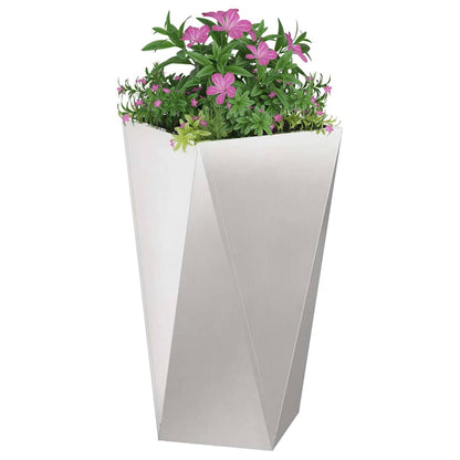 Planter 2 pcs Silver 40 x 40 x 75 cm Stainless Steel