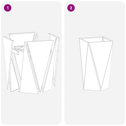 Planter Silver 40 x 40 x 75 cm Galvanised Steel