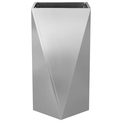 Planter Silver 40 x 40 x 75 cm Galvanised Steel