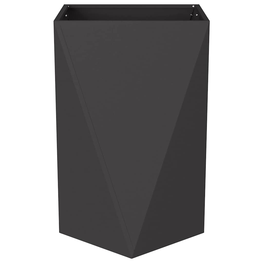 Planter Black 50 x 50 x 75 cm Steel