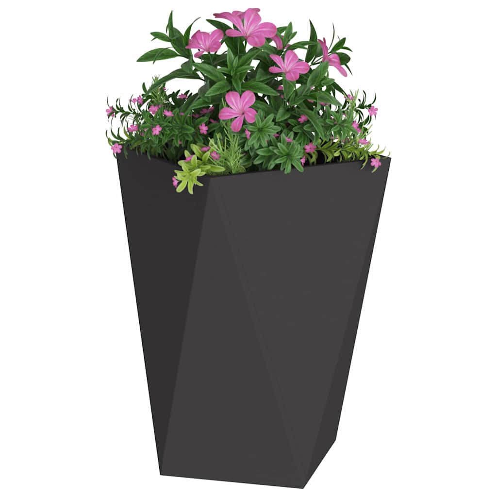 Planter Black 50 x 50 x 75 cm Steel