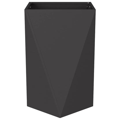 Planter 2 pcs Black 50 x 50 x 75 cm Steel