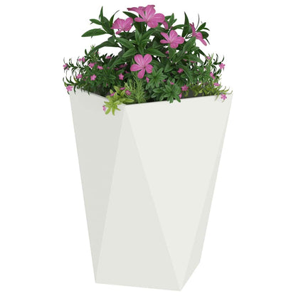 Planter White 50 x 50 x 75 cm Steel