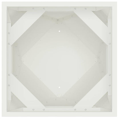 Planter White 50 x 50 x 75 cm Steel