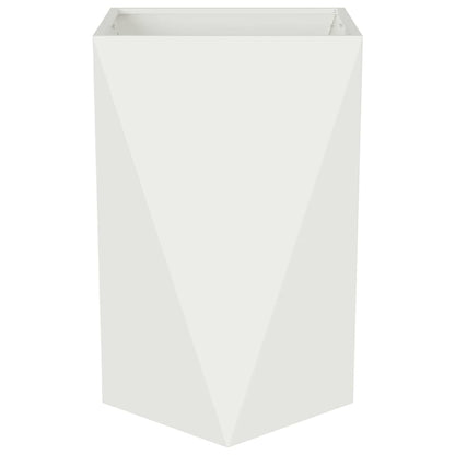 Planter 2 pcs White 50 x 50 x 75 cm Steel