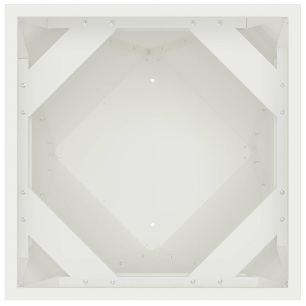 Planter 2 pcs White 50 x 50 x 75 cm Steel