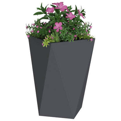 Planter 2 pcs Anthracite 50 x 50 x 75 cm Steel