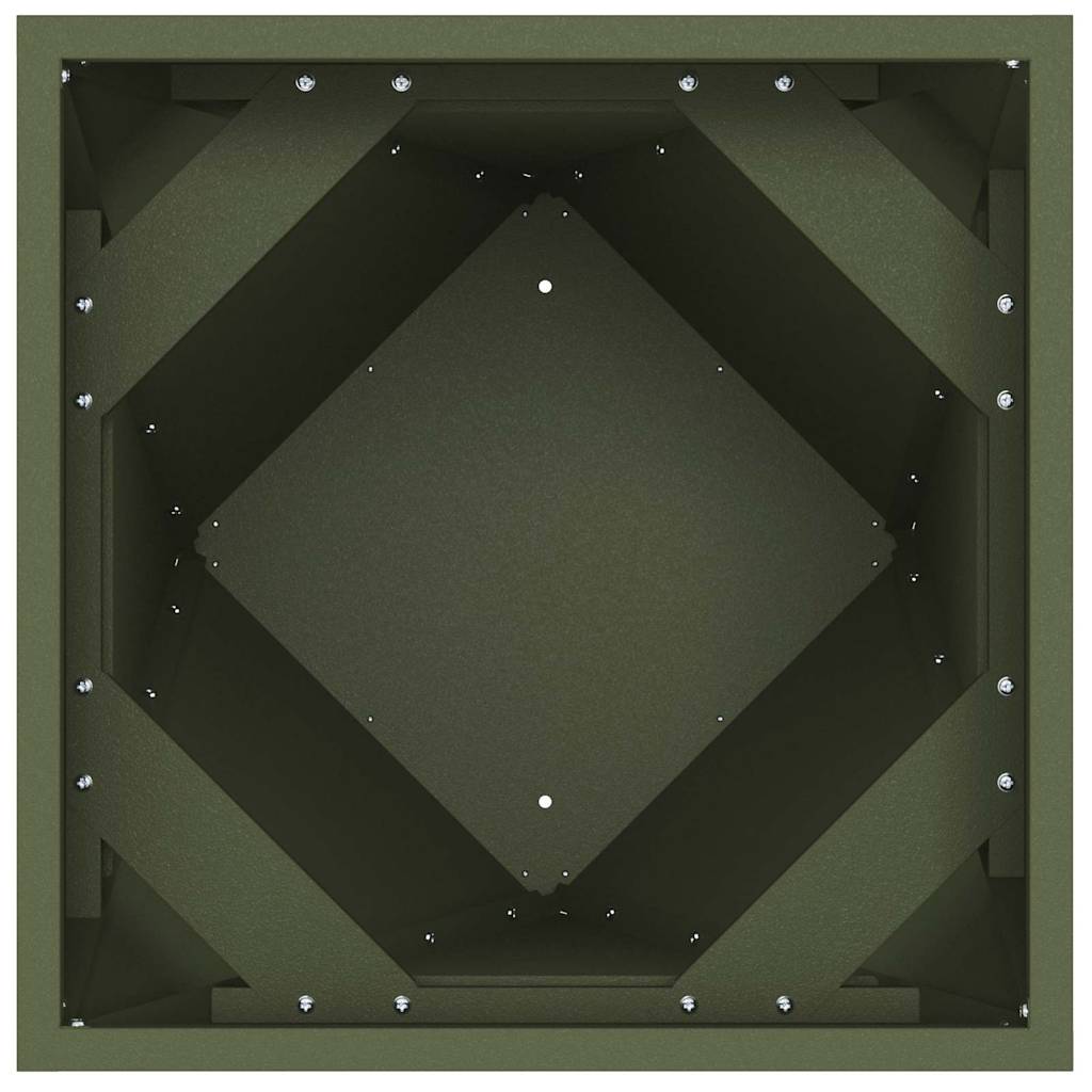 Planter Olive Green 50 x 50 x 75 cm Steel