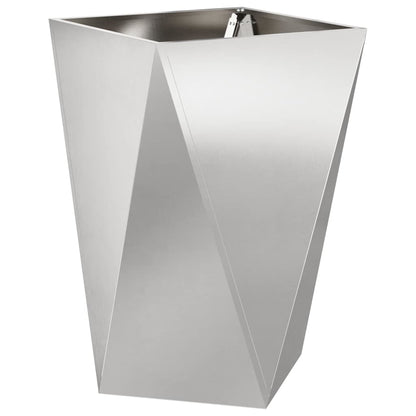 Planter 2 pcs Silver 50 x 50 x 75 cm Stainless Steel