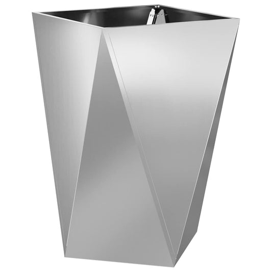 Planter Silver 50 x 50 x 75 cm Galvanised Steel