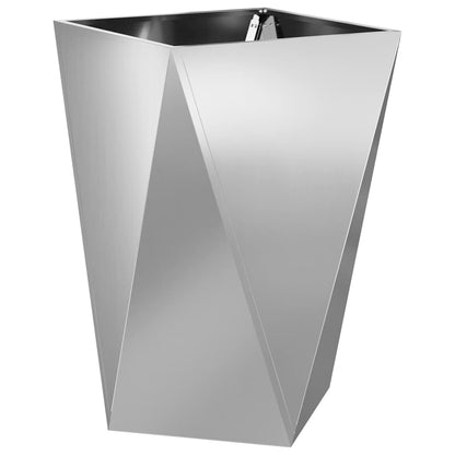 Planter Silver 50 x 50 x 75 cm Galvanised Steel