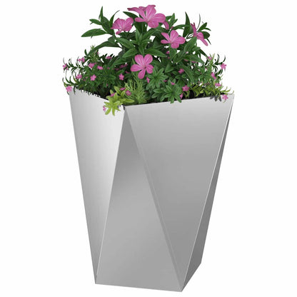 Planter Silver 50 x 50 x 75 cm Galvanised Steel