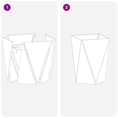 Planter 2 pcs Silver 50 x 50 x 75 cm Galvanised Steel