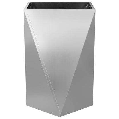 Planter 2 pcs Silver 50 x 50 x 75 cm Galvanised Steel
