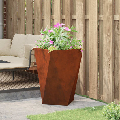 Planter Rusty 50 x 50 x 75 cm Weathering Steel
