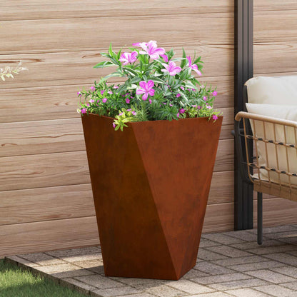 Planter 2 pcs Rusty 50 x 50 x 75 cm Weathering Steel