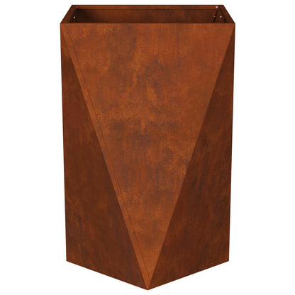 Planter 2 pcs Rusty 50 x 50 x 75 cm Weathering Steel