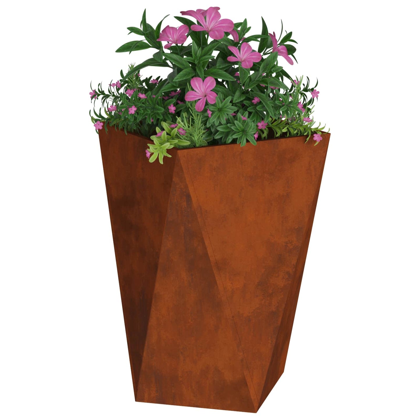 Planter 2 pcs Rusty 50 x 50 x 75 cm Weathering Steel