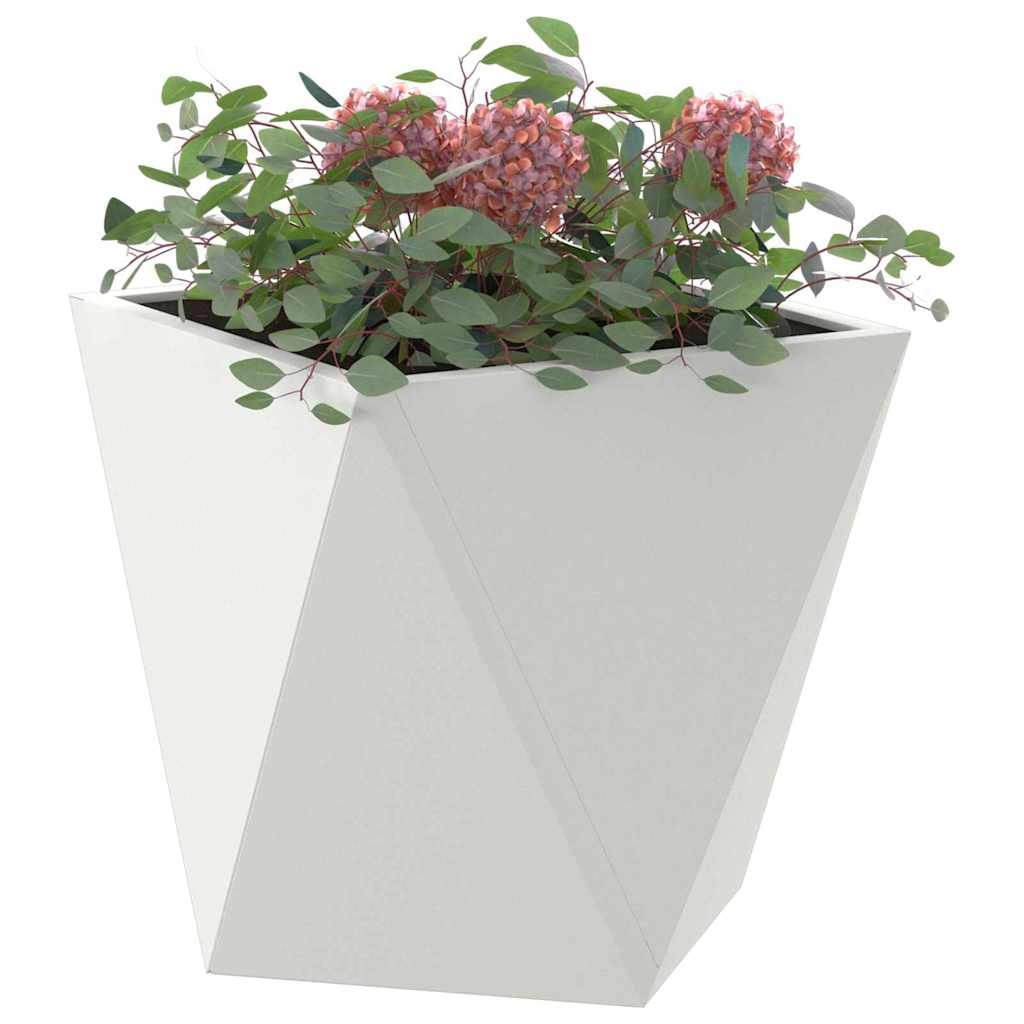 Planter White 30 x 30 x 30 cm Steel