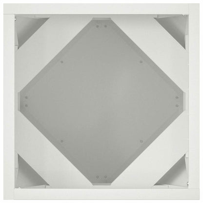 Planter 2 pcs White 30 x 30 x 30 cm Steel