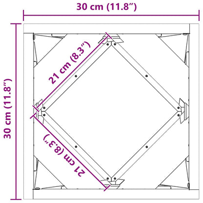 Planter Olive Green 30 x 30 x 30 cm Steel