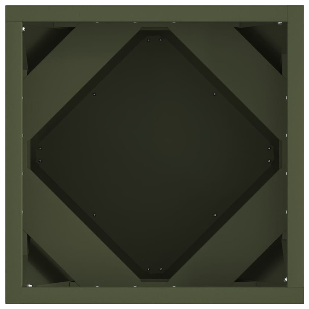 Planter Olive Green 30 x 30 x 30 cm Steel