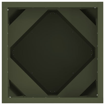 Planter Olive Green 30 x 30 x 30 cm Steel