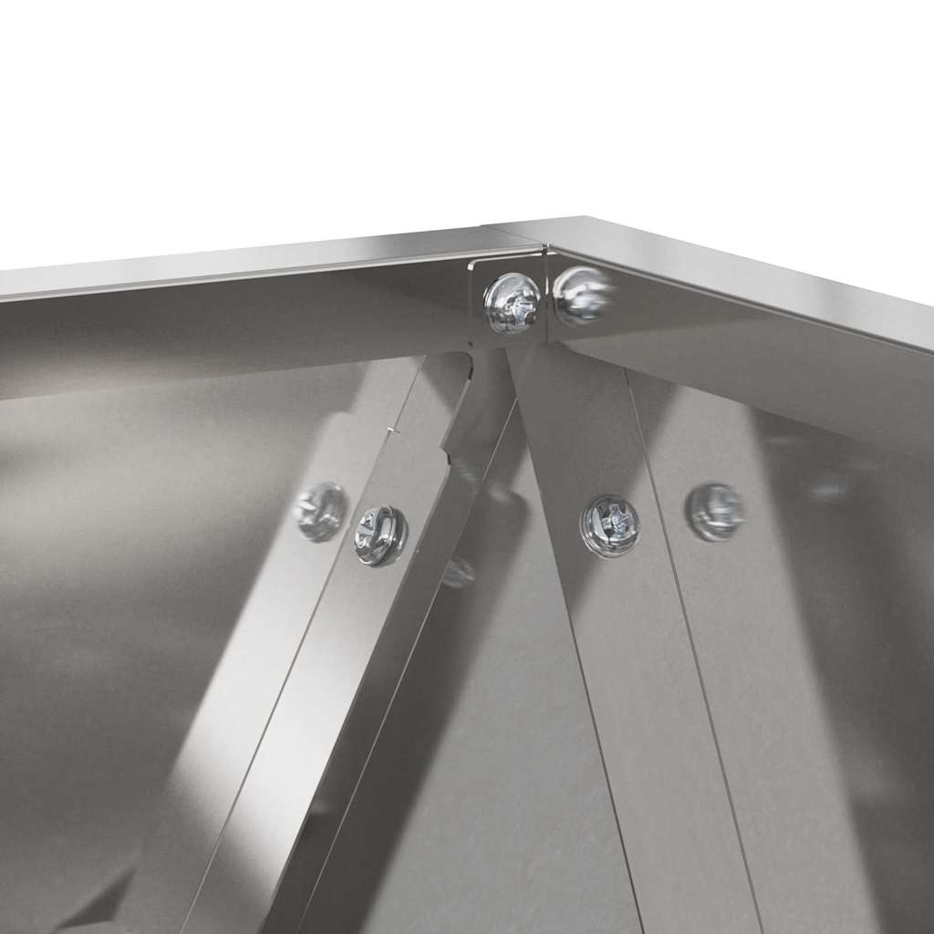 Planter Silver 30 x 30 x 30 cm Stainless Steel