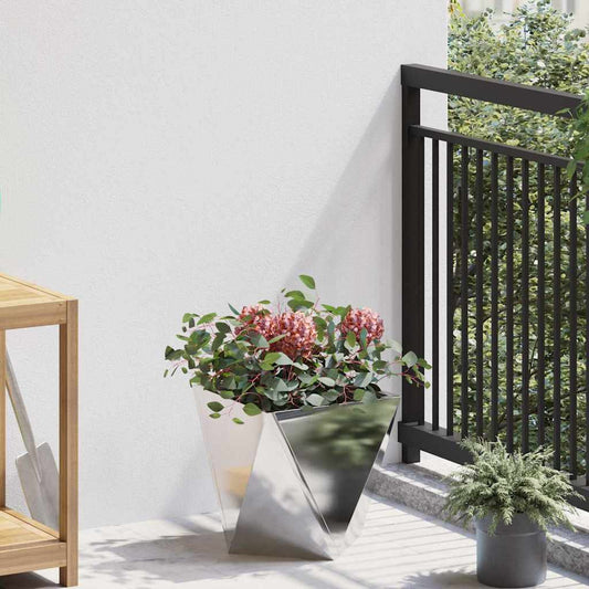Planter Silver 30 x 30 x 30 cm Stainless Steel
